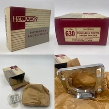 Hall Mack Toothbrush/Tumbler HM-630 AB Antique Brass Metropolitan Vintage NOS