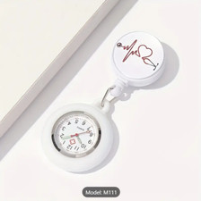 Silicone Clip On Nurse Doctor Watch Brooch Hanging Quartz Pocket Fob Watches