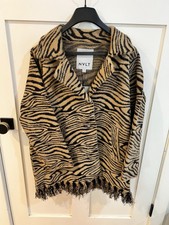 Nvlt Women’s Tiger-pattern Faux Fur Coat Size Xl