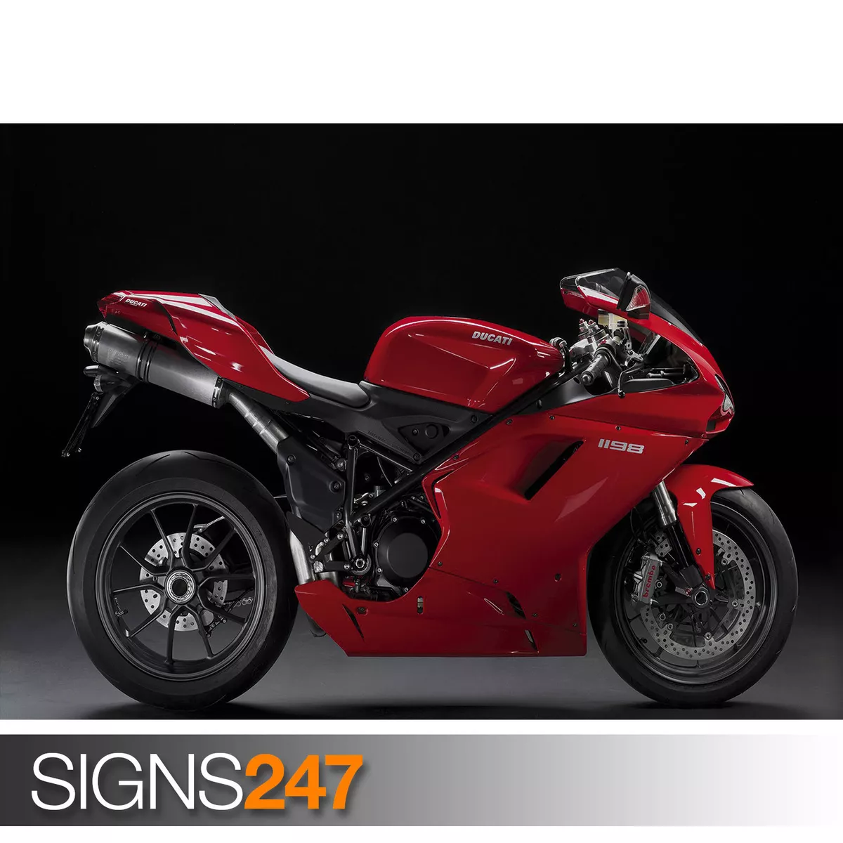 DUCATI 1198 SUPER BIKE 1542 Motorbike Poster Poster Print Art A1 A2 A3 A4