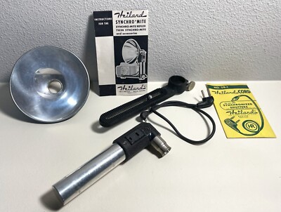 Vintage Heiland Synchro-Mite Reflex Flash Unit & Shutter Cord C Battery