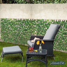 Laurel Leaf Privacy Screening Artificial Expandable Faux Hedge Trellis 2m x 1m