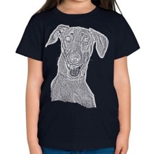 Doberman Pinscher Schizzo Bambini Stampato T-Shirt Ottimo Regalo per Amanti