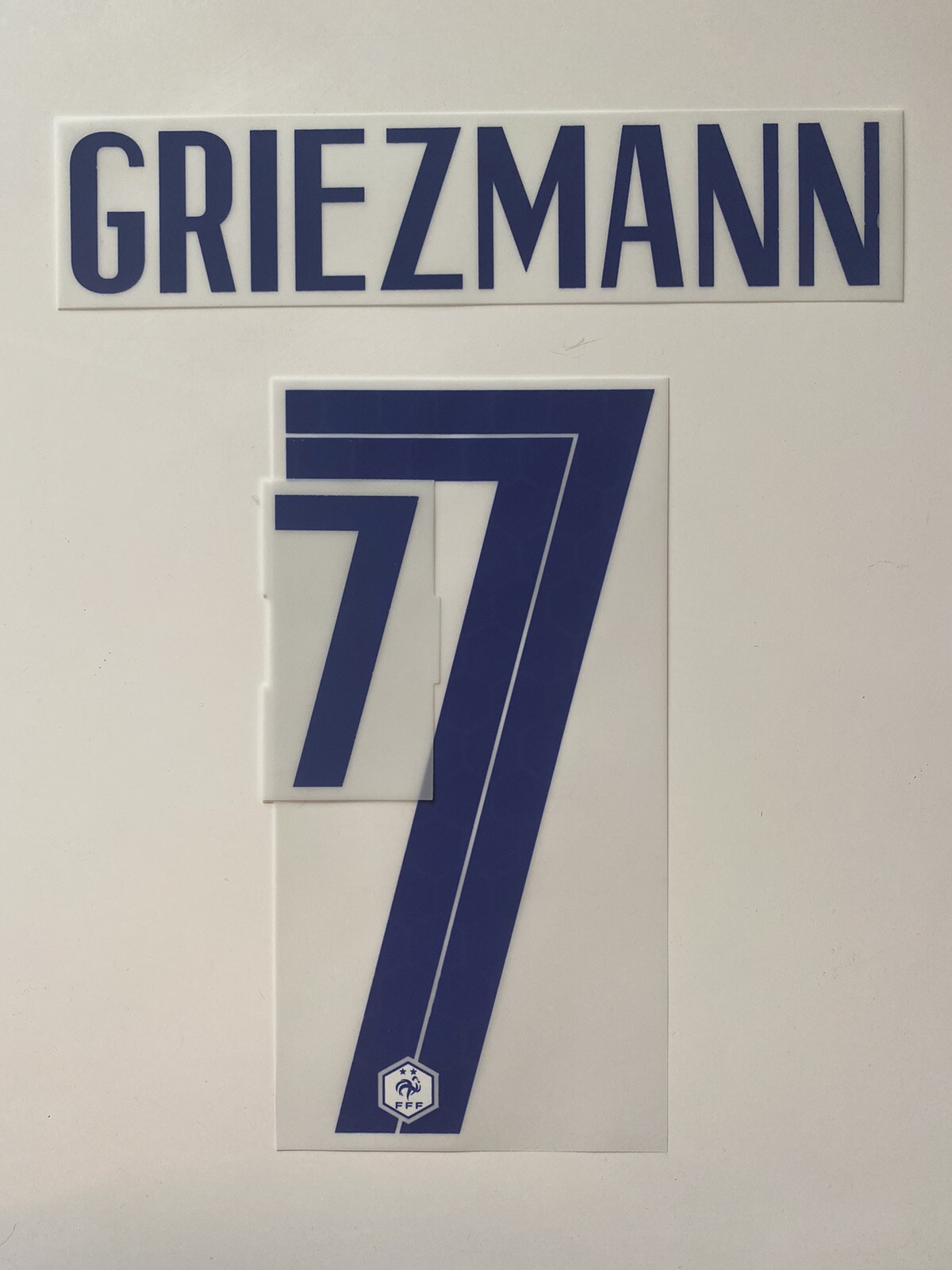 Flocage FFF Griezmann 7 blanc maillot France extérieur 2020 2021 taille homme