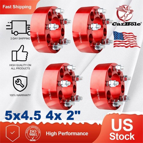 4x 2-Inch Wheel Spacers Adapters 5x4.5 – Fits Jeep Wrangler TJ YJ XJ KJ KK ZJ MJ – 6061 Aluminum