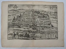 Antique Engraving - Blois - Braun & Hogenberg - Circa 1580