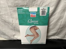 Panty hose nos Queensize Pathmark White vtg new