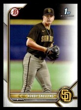 2022 Bowman Draft #BD-82 Robby Snelling Card San Diego Padres