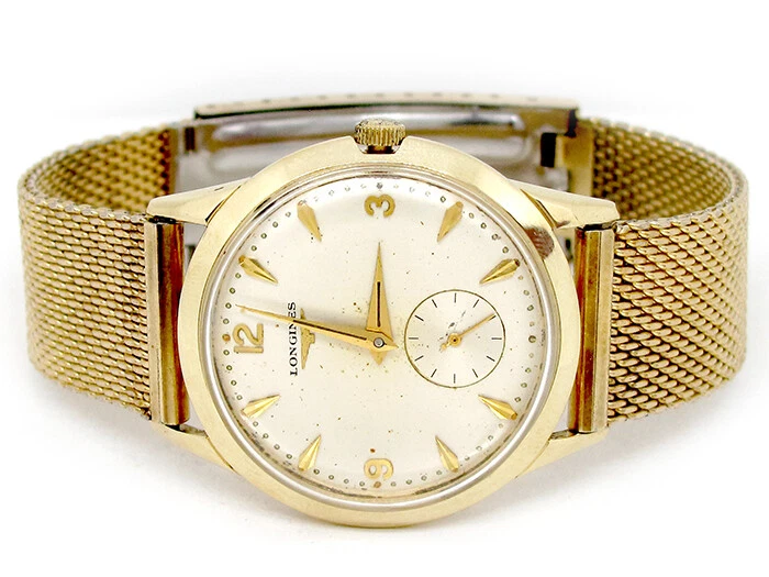 Caja Longines de 34 mm de oro amarillo de 14 k esfera plateada vintage coleccionable *imprescindible ver*` Foto 3 de 4