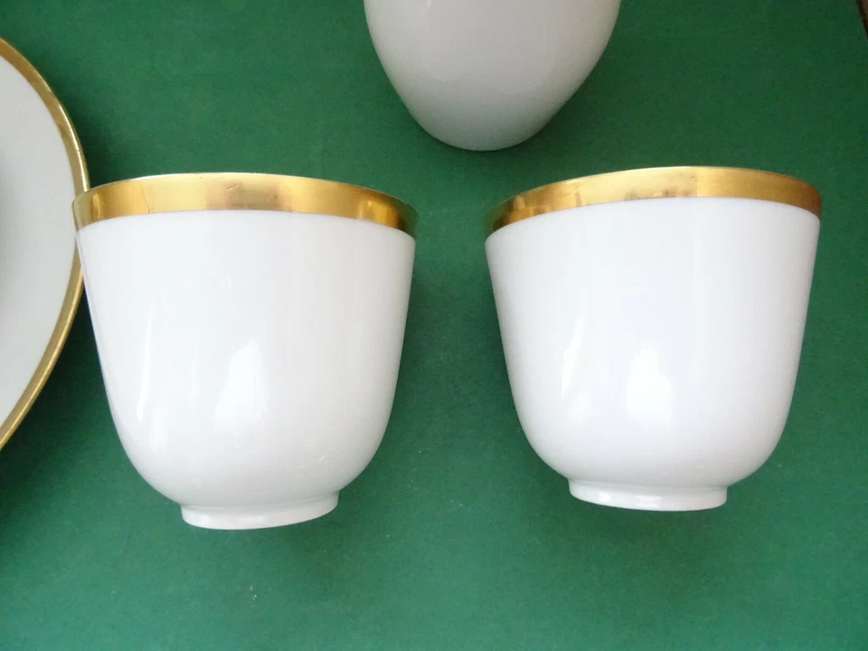 Fürstenberg Kaffeeservice 6 Personen Weiß mit Goldrand 21 Teile - Bild 4 von 4