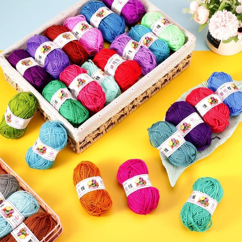 66 Rolls Yarn for Knitting 2887 Yards Knitting Acrylic Yarn Mini Soft Crochet... - Picture 4 of 7