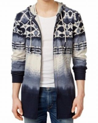 American Rag Men's Fishtail Zip-up Hoodie Basic Navy - Size Small