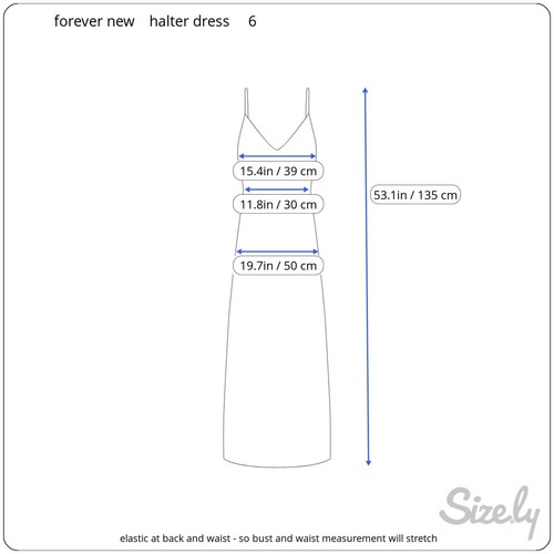 NEW Forever New Gigi Strappy Tiered Maxi Dress in Blue Women's Size 6 BNWT - Picture 4 of 20