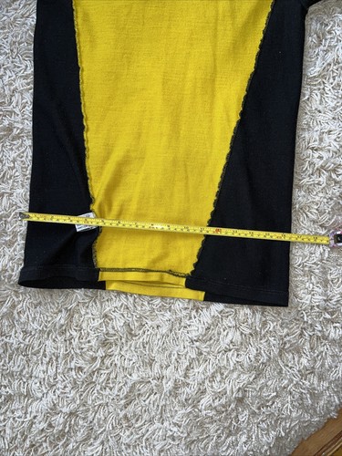 Wool Italian Giordana Cycling Jersey Size 4 Yellow Black Tight Stitching Pockets - 第 10/14 張圖片