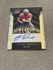 JEREMY RUCKERT 2022 Leaf Ultimate Weapon AUTOGRAPH #53/75 N.Y. JETS TE Ohio St.