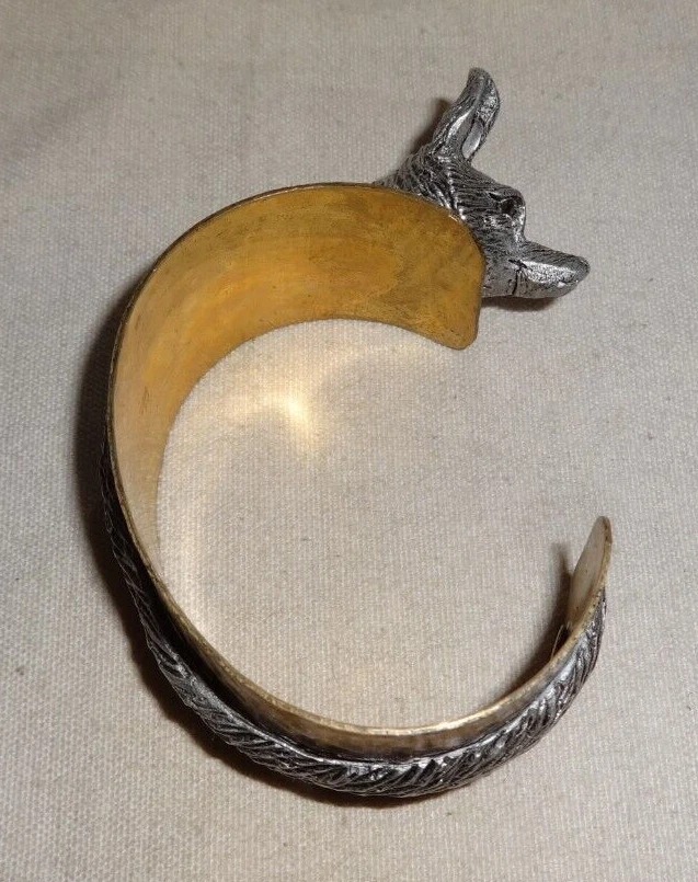 Brazalete Miss Ellie NYC hecho a medida brazalete zorro con estaño y ojos de cristal de latón Foto 2 de 4