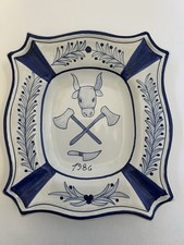 Metzger Schlachter Zierteller Aschenbecher Stier Rind Jubiläum 40 Jahre 1986