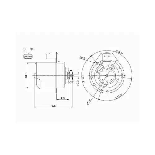 Motor de ventilador de refrigeração do motor TYC 630070 - Imagem 2 de 4