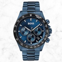 Hugo Boss HB1513758 Hero Blue Dial Stainless Steel Men’s Chronograph Watch