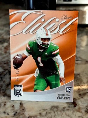 2025 Donruss Elite Cam Ward ORANGE ELITIST /299 RC Tennessee Titans