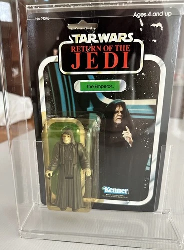 Vintage Kenner Star Wars Return of the Jedi Emperor Palpatine MOC AFA Style Case