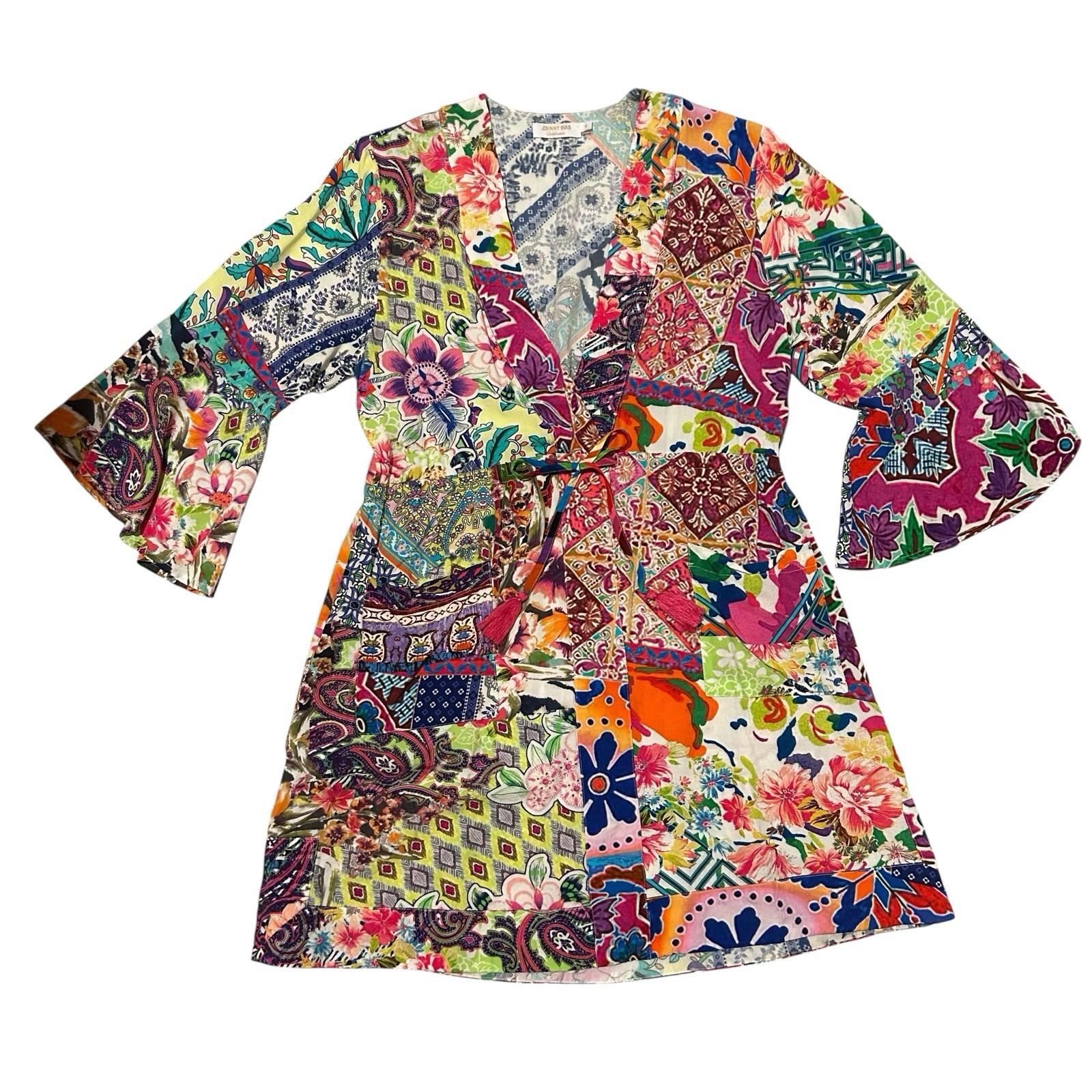 Johnny Was Locita Patchwork Drawstring Mini Dress… - image 5