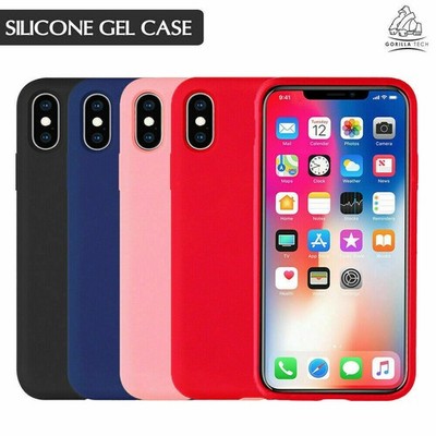 Für Apple iPhone 14, 13, 12, 11, X Weiche Silikon Hülle Flüssiggummi Cover