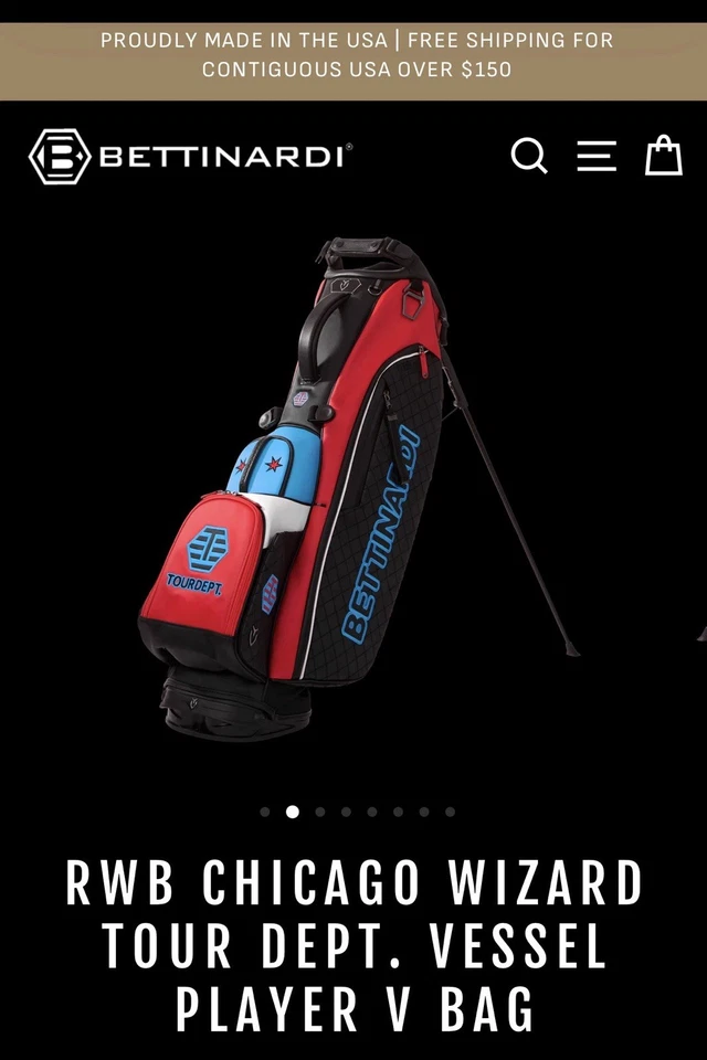 🇺🇸Extremadamente Raro Bettinardi Wizard Tour Departamento Bolsa de pie para buque Player V🇺🇸 Foto 2 de 4