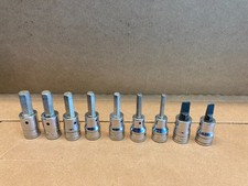 Snap On 7 Piece 38 Metric Hex Socket 4-10mm -usedvery Good Condition Bonus