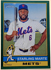 2025 Topps Heritage - High Number SP Starling Marte #417 Dark Green Border