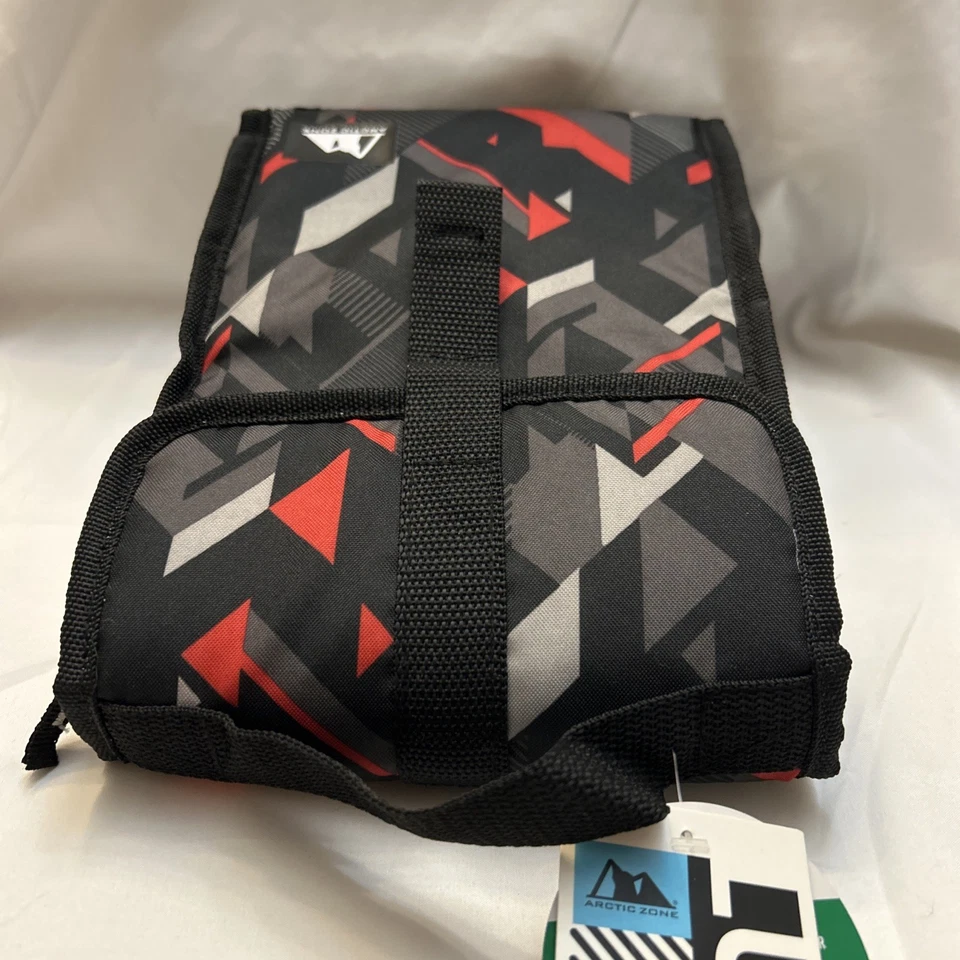 Arctic Zone черный и красный Geo изолированный ланч сумка, высокий ланч-бокс - Изображение 4 из 4