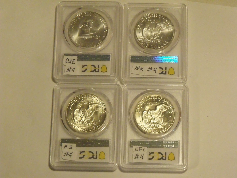 Dólares de prata Eisenhower 1971-S,1972-S,1973-S,1974-S,1976-S (5 moedas) PCGS MS67 - Imagem 3 de 4