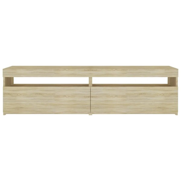 Tv-SchräNke 2 Stk. Mit Led-Leuchten Sonoma-Eiche 75X35X40 Cm-image