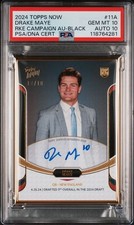 🔥🔥🔥PSA 10/10🔥🔥🔥2024 Topps Now DRAKE MAYE Rookie Campaign QB's Black #10/10