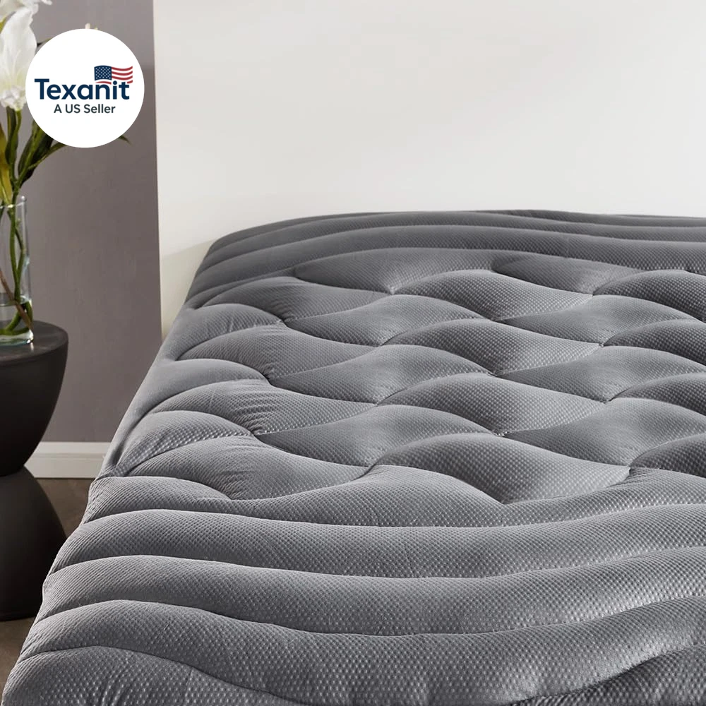 Cooling Queen Mattress Topper, Premium Zoned Cool Mattress Pad Cover, Padded Mat