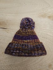 Columbia Winter Pom Pom Beanie Burgundy Hat Cap Warm Lining