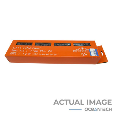 New Allen Tel Products AT66-PNL-24 E/W CAT6 WIRE MAMAGEMENT PATCH PANEL