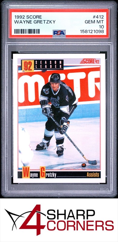 1992 SCORE #412 WAYNE GRETZKY KINGS HOF PSA 10