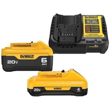 Brand New Sealed Dewalt DCB2460C 20V MAX 6.0Ah & 4.0Ah Battery + Charger Kit