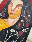 Original Painting 5x7, Whimsical Woman Portrait, Signed — photo 4