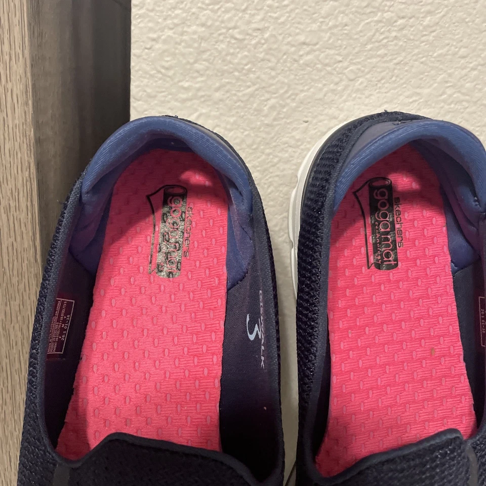 Sapato sem salto Skechers Gogamat GoWalk 3 azul feminino tamanho 11 UE 41 - Imagem 4 de 4