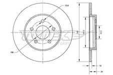 2x TOMEX Brakes Bremsscheibe TX 70-53 für MONDEO FORD JAGUAR TYPE B4Y BWY 3 B5Y