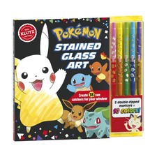 New - Klutz Pokemon Stained Glass Art - Ages 6  1-5 players