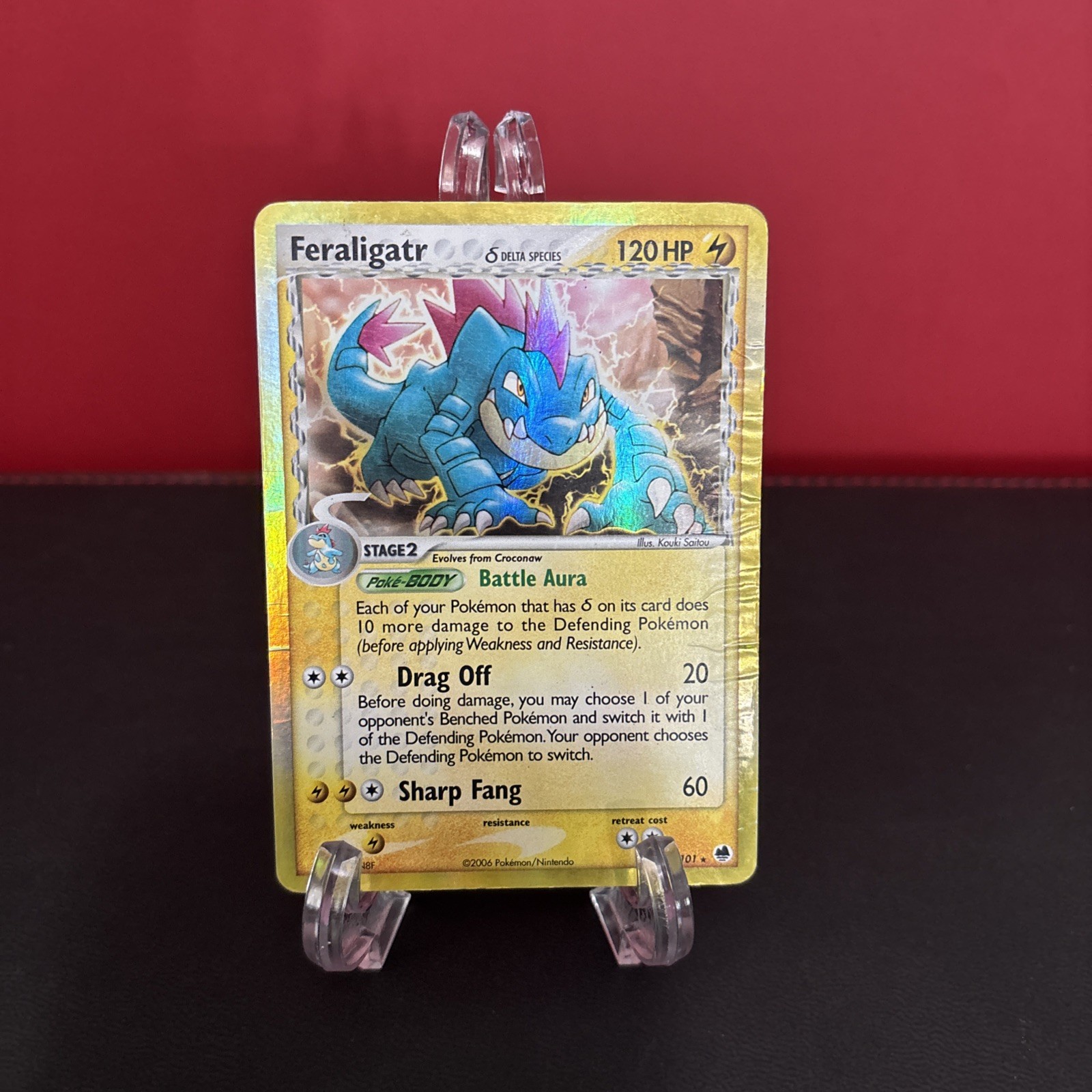 Feraligatr δ 2/101 EX Dragon Frontiers Holo Rare Pokemon Card HP TCG