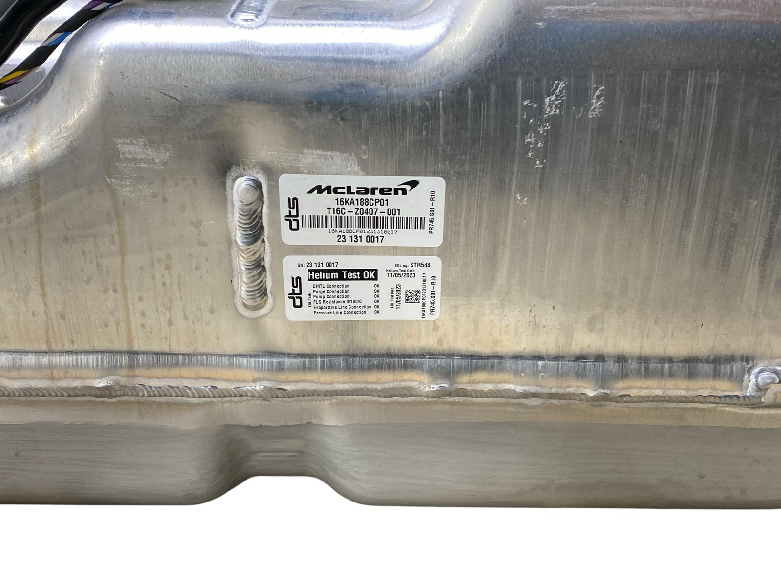 2024 MCLAREN ARTURA FUEL TANK 16KA188CP OEM
