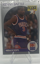 1990-91 NBA Hoops Kenny Battle Phoenix Suns #233 Rookie Base Set Card. rookie card picture