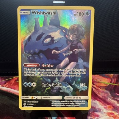 Pokémon TCG Wishiwashi Holo Secret Rare Card Sun & Moon Cosmic Eclipse 240/236