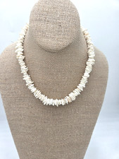 Vintage Puka Chip Shell Hawaiian Surfer Necklace Choker 16in