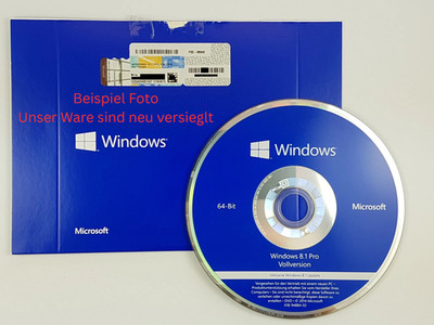 Windows 8.1 Professional x64 DVD Full Version, System Builder Full Version - New