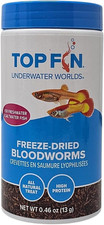 Freeze Dried Bloodworms Natural Treat for Freshwater and Saltwater Fish, 0.46 Ou
